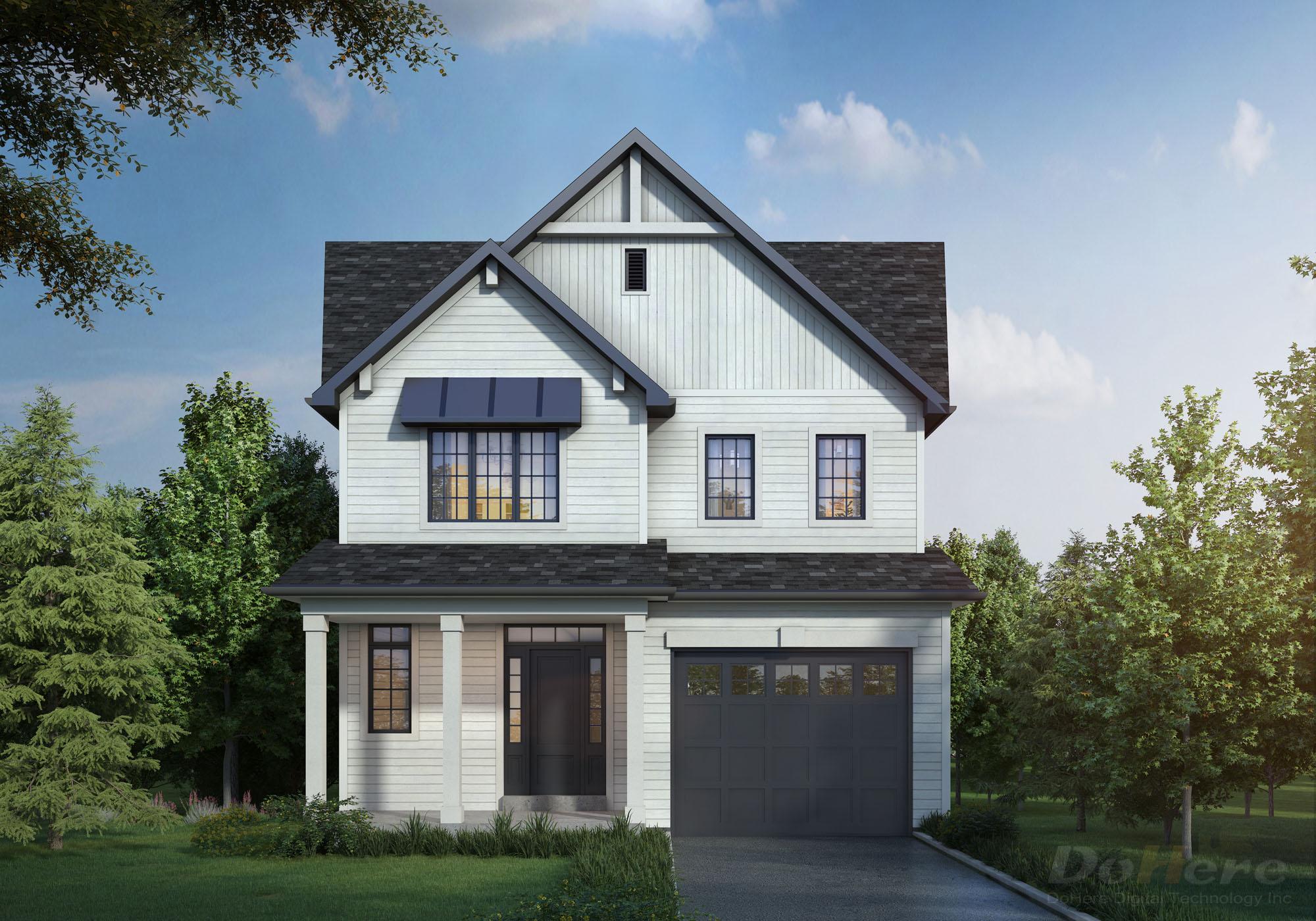 Detached houses and Townhomes Architectural Renderings 3D Digital