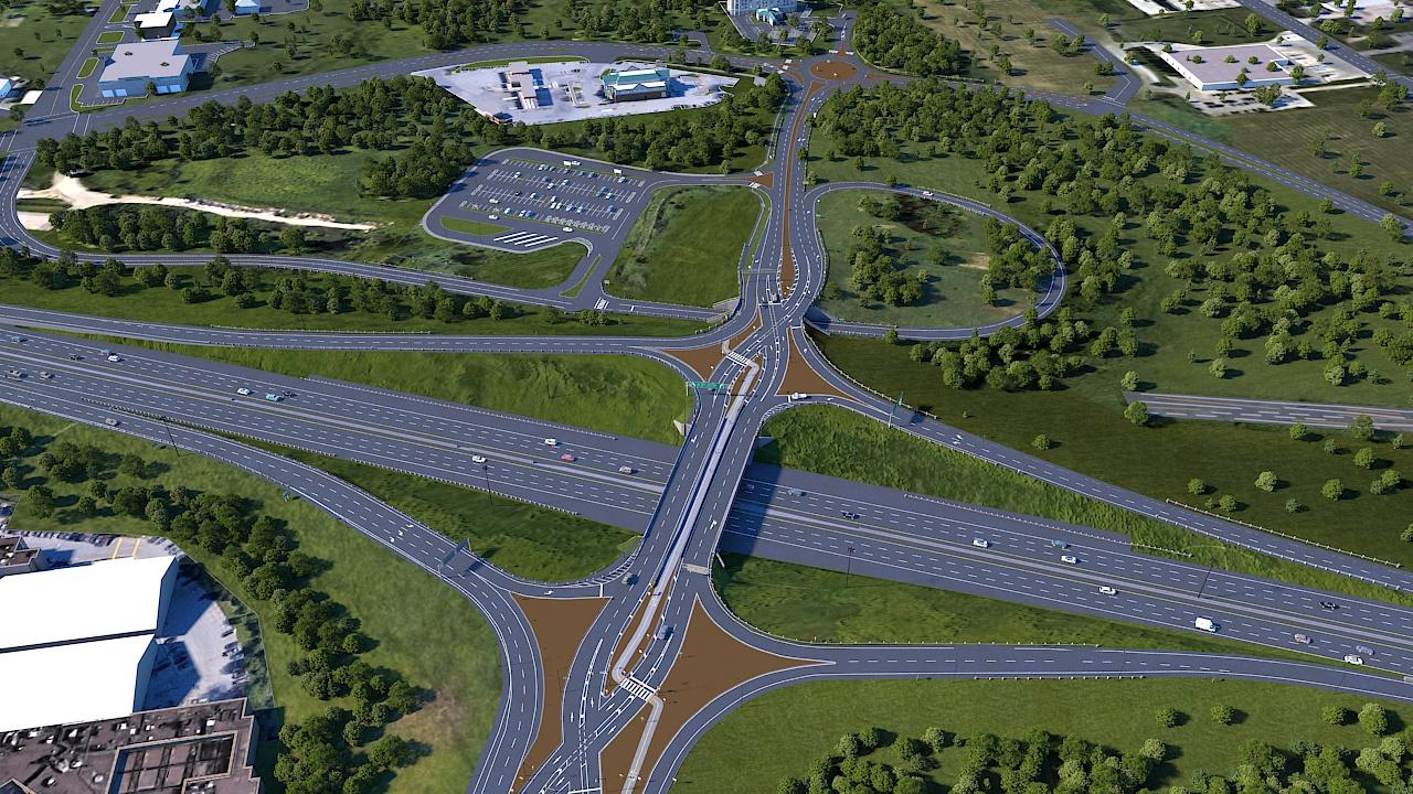 Glendale and QEW DDI bridge animation